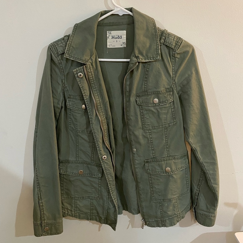 Mudd military inspired jacket Small green
